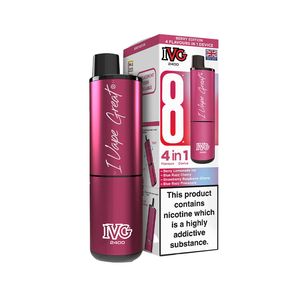 IVG 2400 Rechargeable Kit Berry Edition