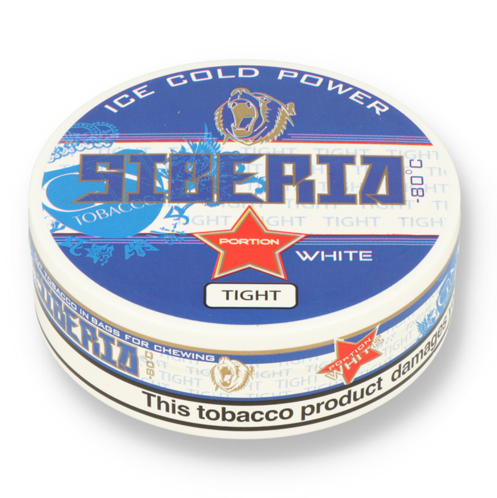 Siberia -80ºc Ice Cold Power White Tight Portion Tobacco Chew Bags (24mg) - Fasttrak Vape