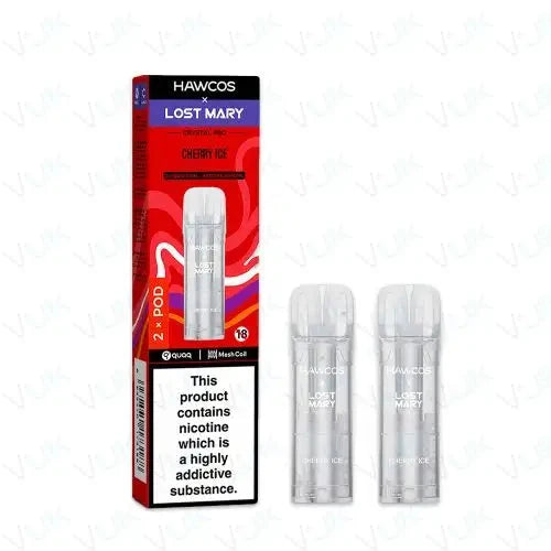 HLM CRYSTAL PRO POD CHERRY ICE HAWCOS X LOST MARY